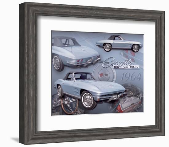 1964 Corvette-null-Framed Art Print