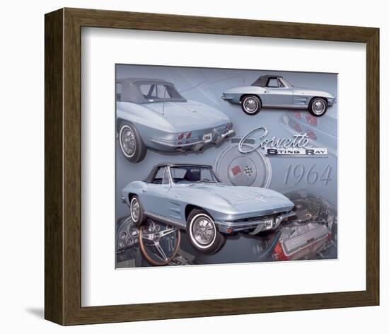 1964 Corvette-null-Framed Art Print
