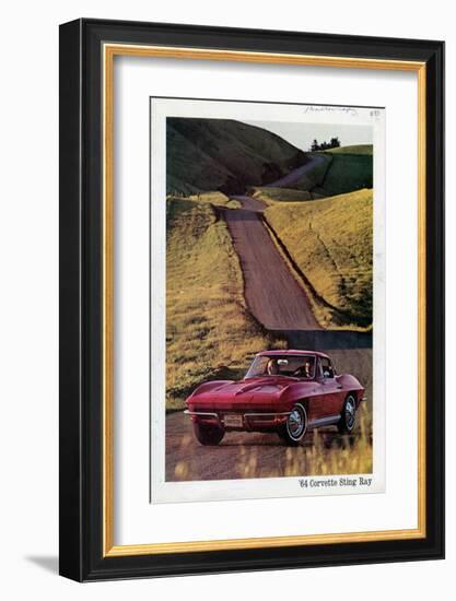 1964 GM Corvette Sting Ray-null-Framed Art Print