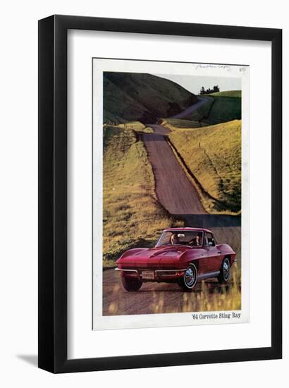 1964 GM Corvette Sting Ray-null-Framed Art Print