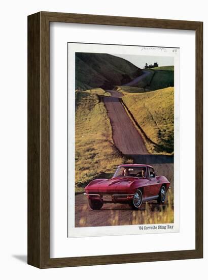 1964 GM Corvette Sting Ray-null-Framed Art Print