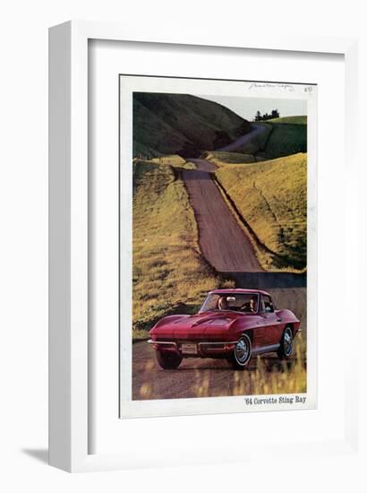 1964 GM Corvette Sting Ray-null-Framed Art Print