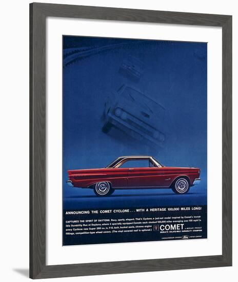 1964 Mercury - Comet Cyclone-null-Framed Art Print