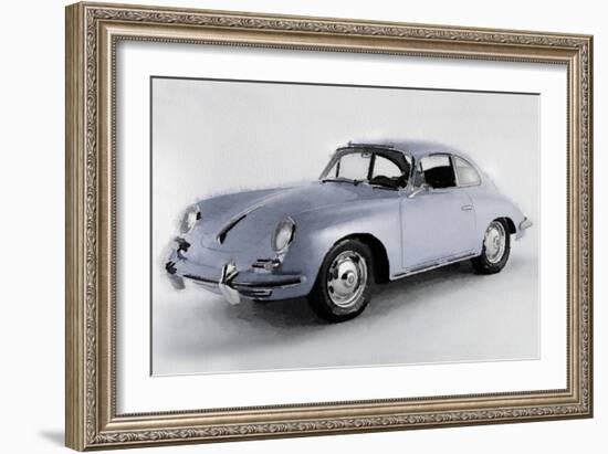 1964 Porsche 356B Watercolor-NaxArt-Framed Art Print