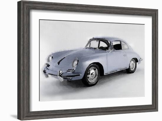 1964 Porsche 356B Watercolor-NaxArt-Framed Art Print