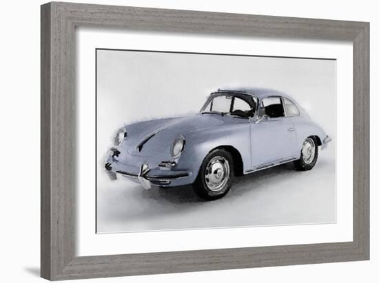 1964 Porsche 356B Watercolor-NaxArt-Framed Art Print