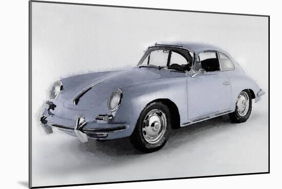 1964 Porsche 356B Watercolor-NaxArt-Mounted Art Print