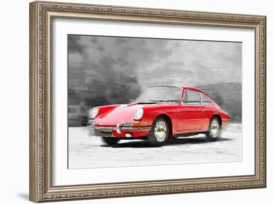 1964 Porsche 911 Watercolor-NaxArt-Framed Art Print