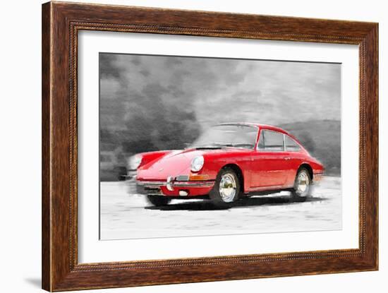 1964 Porsche 911 Watercolor-NaxArt-Framed Art Print