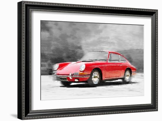 1964 Porsche 911 Watercolor-NaxArt-Framed Art Print