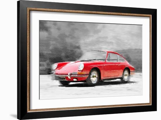 1964 Porsche 911 Watercolor-NaxArt-Framed Premium Giclee Print