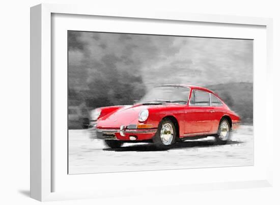 1964 Porsche 911 Watercolor-NaxArt-Framed Premium Giclee Print