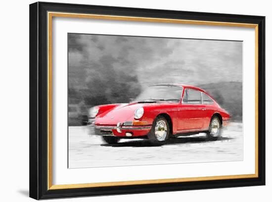 1964 Porsche 911 Watercolor-NaxArt-Framed Premium Giclee Print