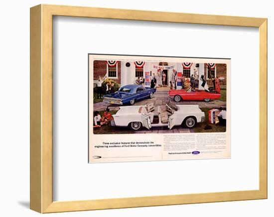 1964 Thunderbird - 3 Features-null-Framed Art Print