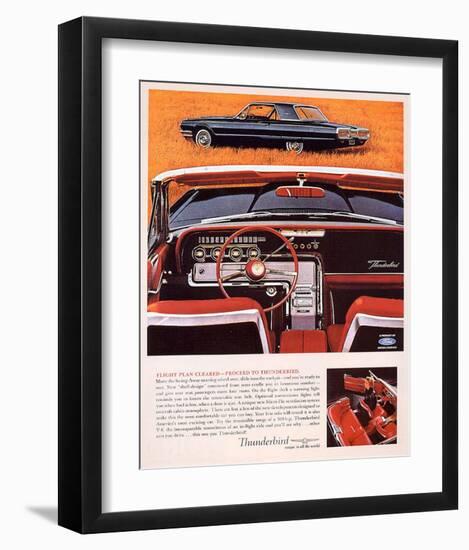 1964 Thunderbird - Flight Plan-null-Framed Art Print