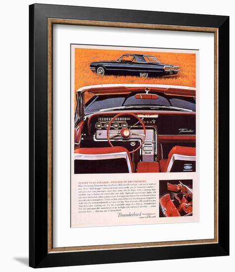 1964 Thunderbird - Flight Plan-null-Framed Art Print