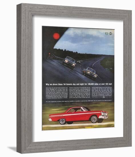 1964Mercury-Comet Daytona Test-null-Framed Art Print