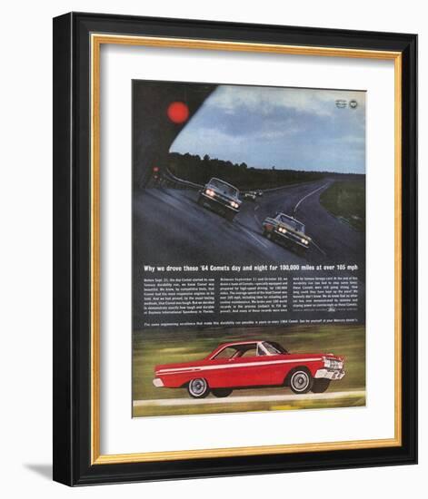 1964Mercury-Comet Daytona Test-null-Framed Art Print