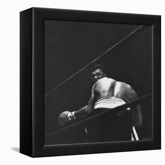 1965 Boxing Match Between the Heavyweight Champ Sonny Liston and Challenger Cassius Clay-George Silk-Framed Premier Image Canvas