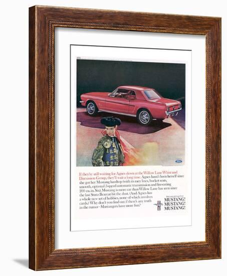 1965 Mustang-Agnes Not Herself-null-Framed Art Print