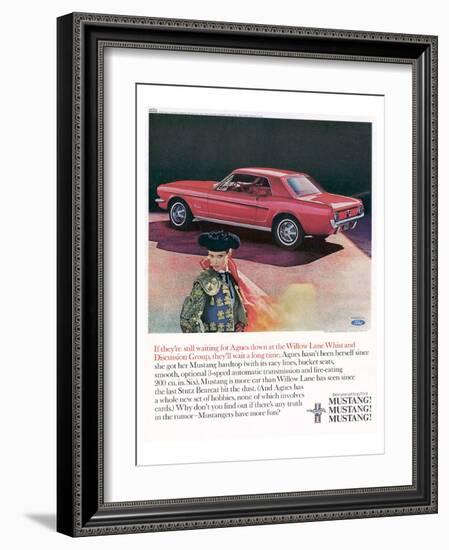 1965 Mustang-Agnes Not Herself-null-Framed Art Print