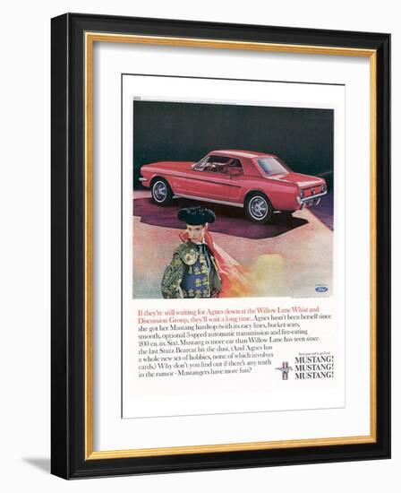 1965 Mustang-Agnes Not Herself-null-Framed Art Print