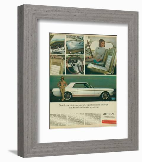 1965 Mustang-Luxury Interiors-null-Framed Art Print