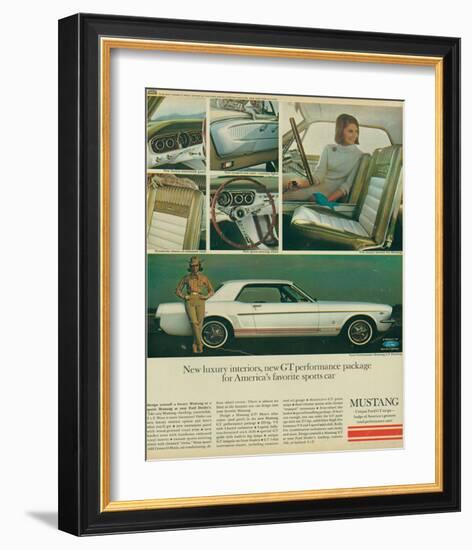 1965 Mustang-Luxury Interiors-null-Framed Art Print