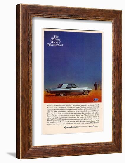 1965 Thunderbird Luxury Travel-null-Framed Art Print