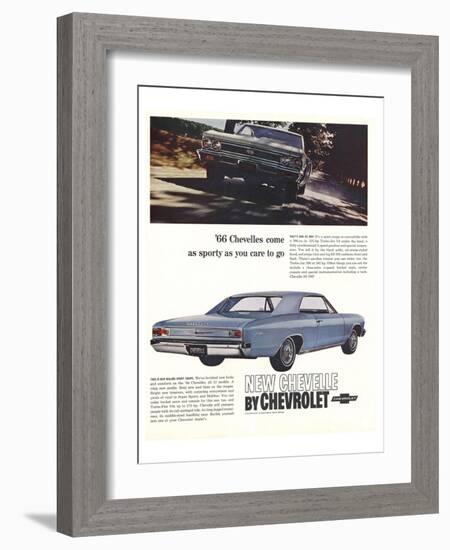 1966 GM Chevrolet Chevelles-null-Framed Art Print