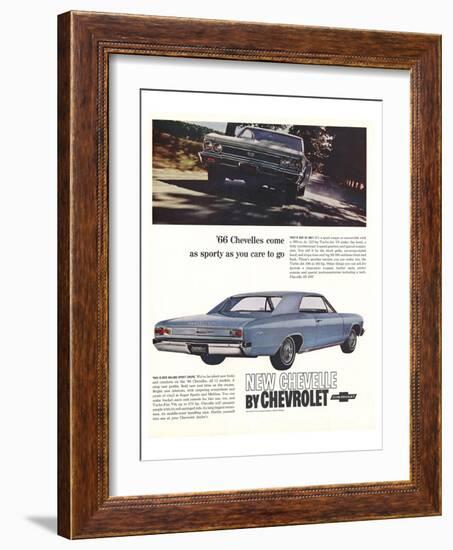 1966 GM Chevrolet Chevelles-null-Framed Art Print