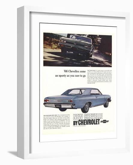 1966 GM Chevrolet Chevelles-null-Framed Art Print