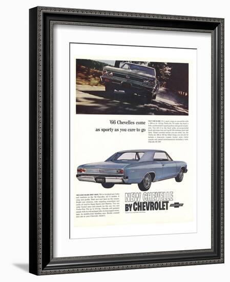 1966 GM Chevrolet Chevelles-null-Framed Art Print