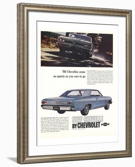 1966 GM Chevrolet Chevelles-null-Framed Art Print