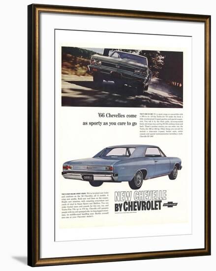 1966 GM Chevrolet Chevelles-null-Framed Art Print