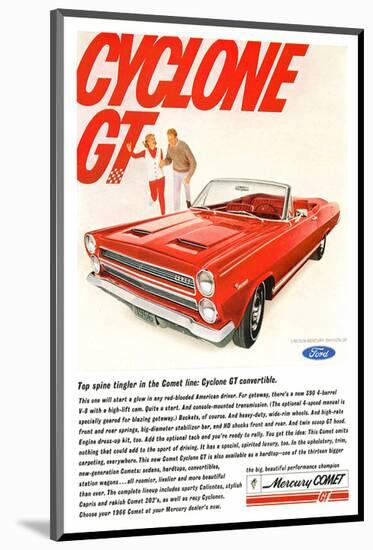 1966 Mercury-Comet Cyclone Gt-null-Mounted Art Print