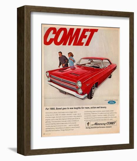 1966 Mercury-Comet New Lengths-null-Framed Art Print