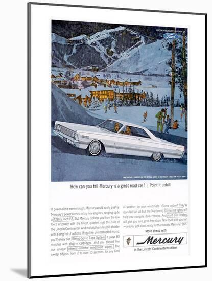 1966 Mercury - Point it Uphill-null-Mounted Art Print