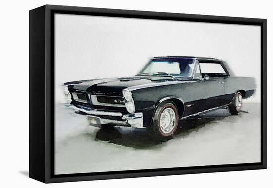 1966 Pontiac GTO Watercolor-NaxArt-Framed Stretched Canvas