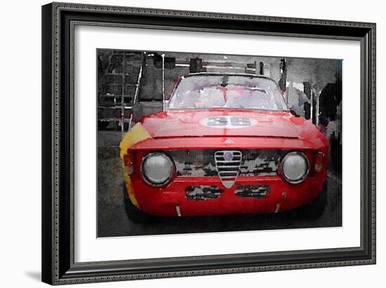 1967 Alfa Romeo GTV Watercolor-NaxArt-Framed Art Print