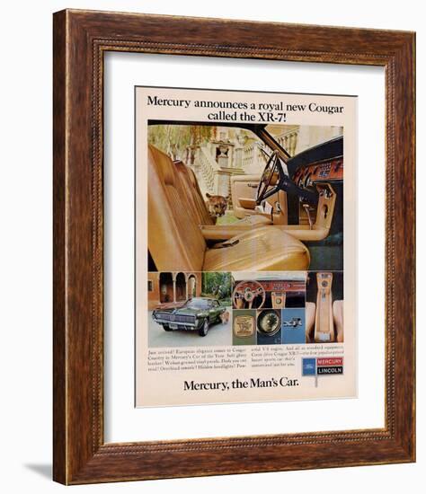 1967 Mercury -Royal New Cougar-null-Framed Art Print