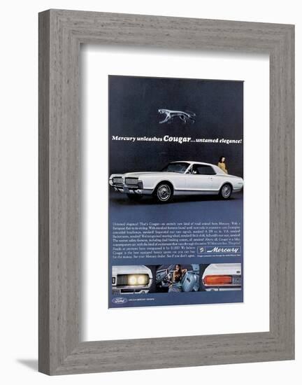 1967 Mercury Unleashes Cougar-null-Framed Art Print