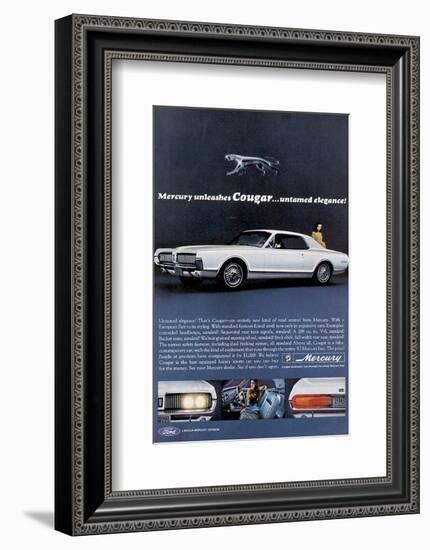 1967 Mercury Unleashes Cougar-null-Framed Art Print