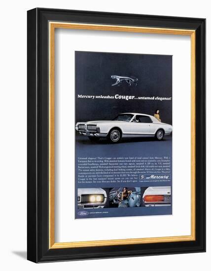 1967 Mercury Unleashes Cougar-null-Framed Art Print