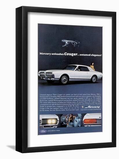 1967 Mercury Unleashes Cougar-null-Framed Art Print