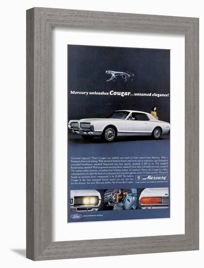 1967 Mercury Unleashes Cougar-null-Framed Art Print