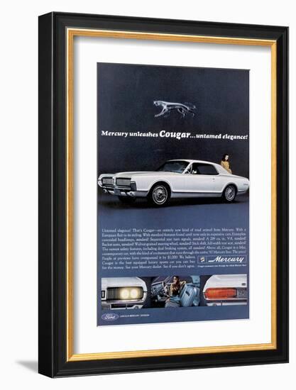 1967 Mercury Unleashes Cougar-null-Framed Art Print