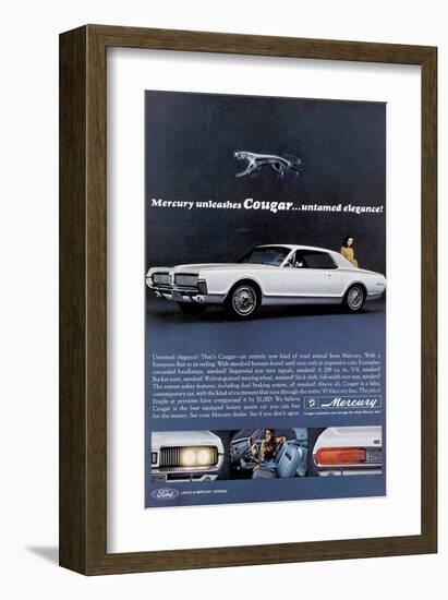 1967 Mercury Unleashes Cougar-null-Framed Art Print