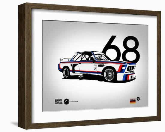 1968 BMW 3.0 CSL-NaxArt-Framed Art Print