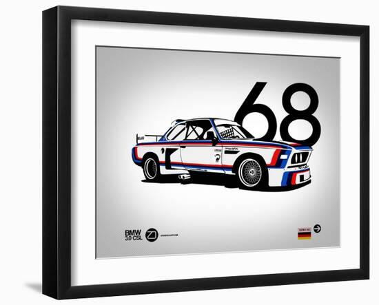 1968 BMW 3.0 CSL-NaxArt-Framed Art Print